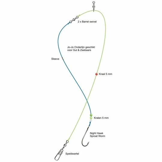 JO - JO Zeebaars Onderlijn / Haak 1 3 JO - JO Zeebaars Onderlijn / Haak 1
